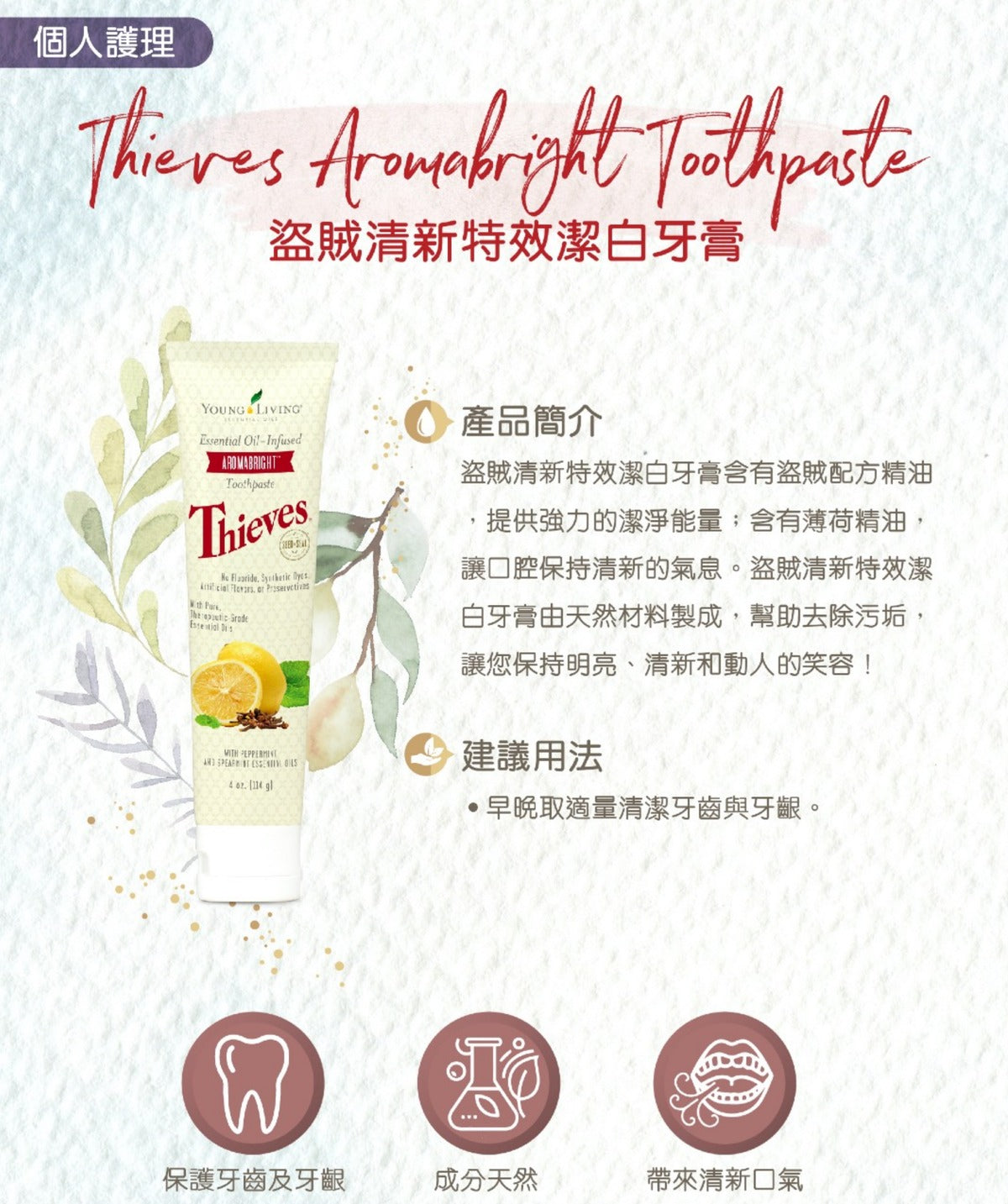Thieves盜賊極致亮白牙膏