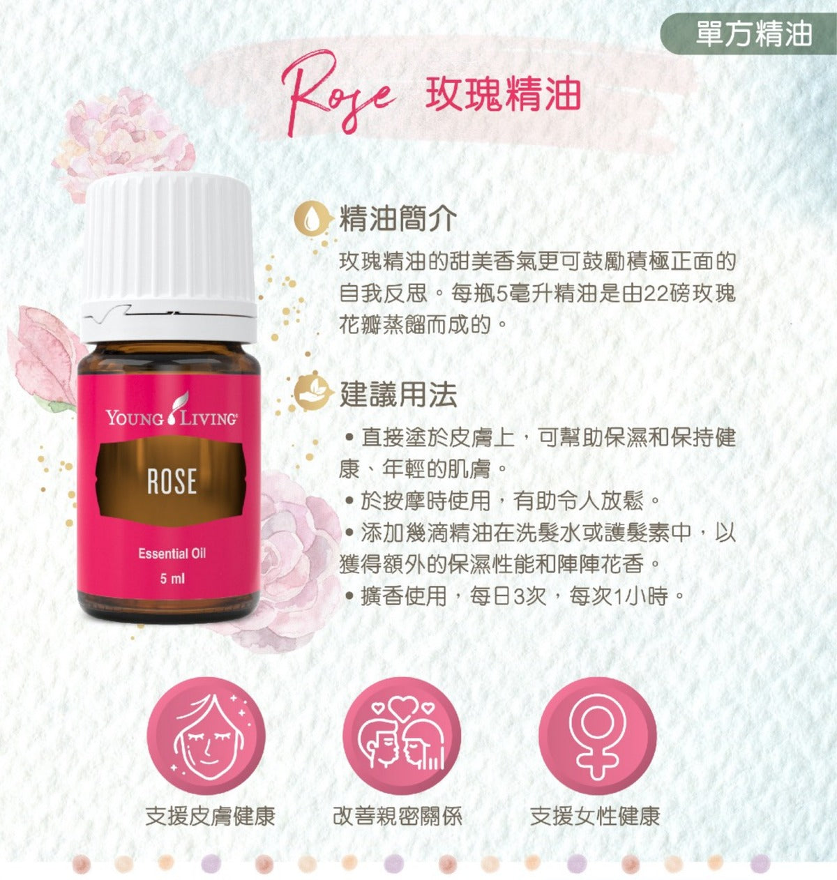 Rose 玫瑰精油5毫升